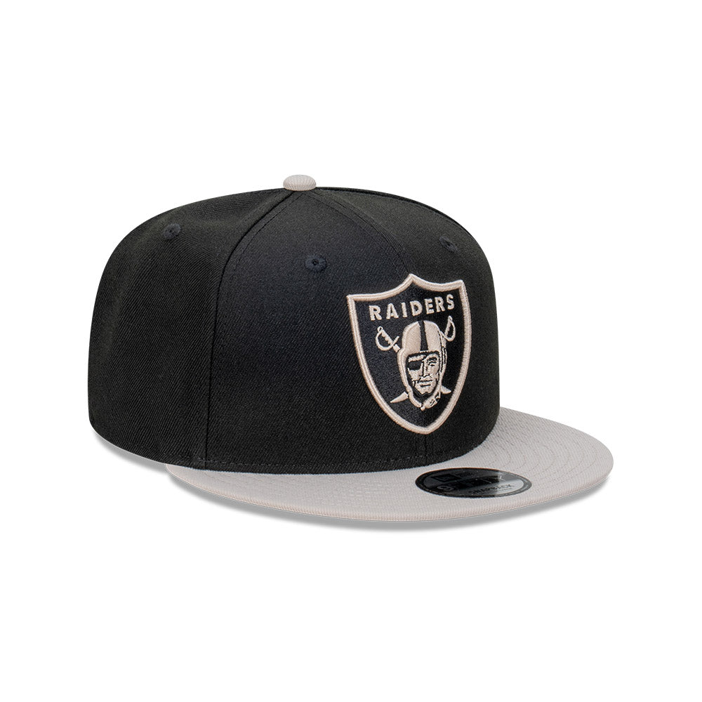 Las Vegas Raiders Hat - Black Stone 2-Tone NFL 9Fifty American Football Snapback Cap - New Era